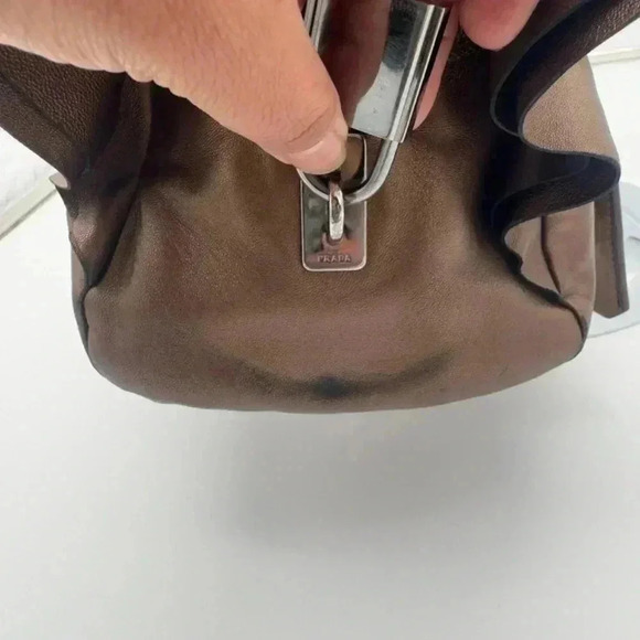PRADA Rovere Mordore Nappa Leather Bauletto - Picture 4 of 16